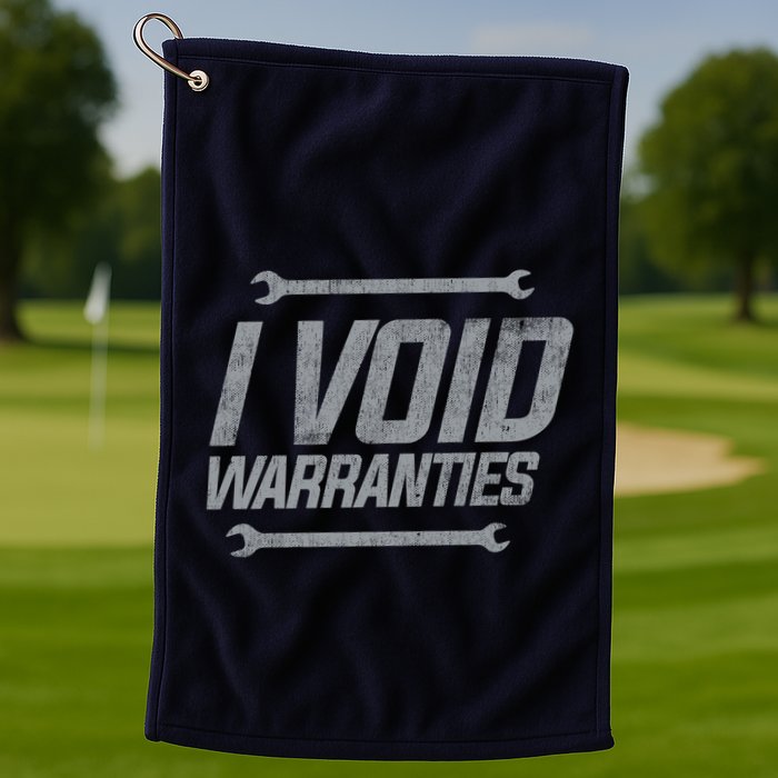 Funny MECHANICS I Void Warranties Wrench Garage Hoodie Golf Towel