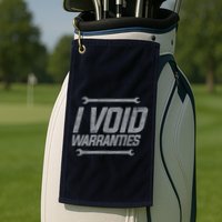 Funny MECHANICS I Void Warranties Wrench Garage Hoodie Golf Towel