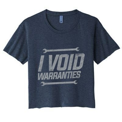 Funny MECHANICS I Void Warranties Wrench Garage Hoodie Crop Top