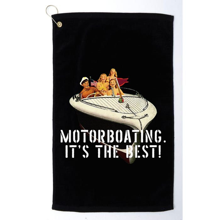 Funny Motorboating Its The Best Golf Towel