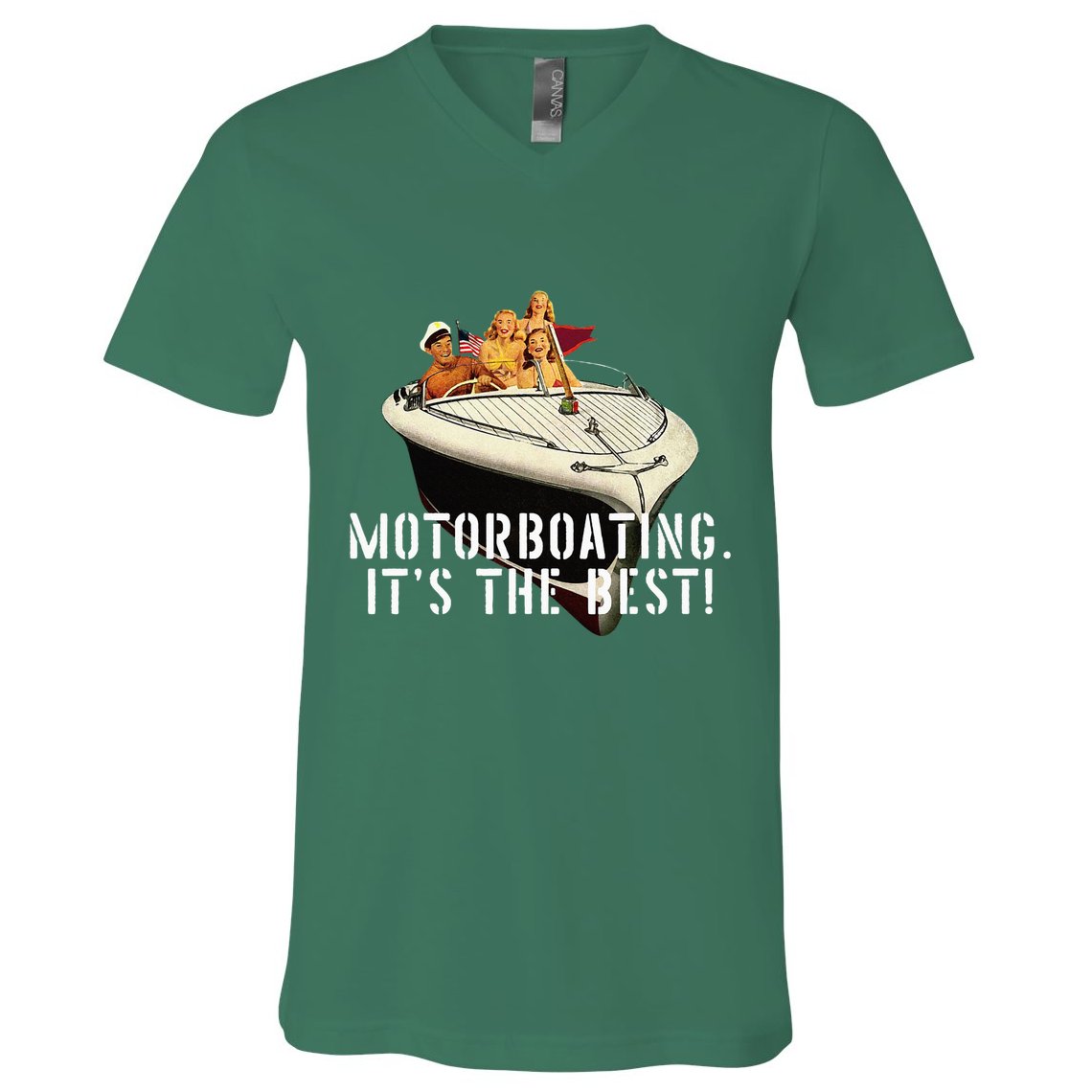 Funny Motorboating Its The Best V-Neck T-Shirt