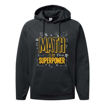 Funny Math Is My Superpower Algebra Lover Steam Gift Performance Fleece Hoodie