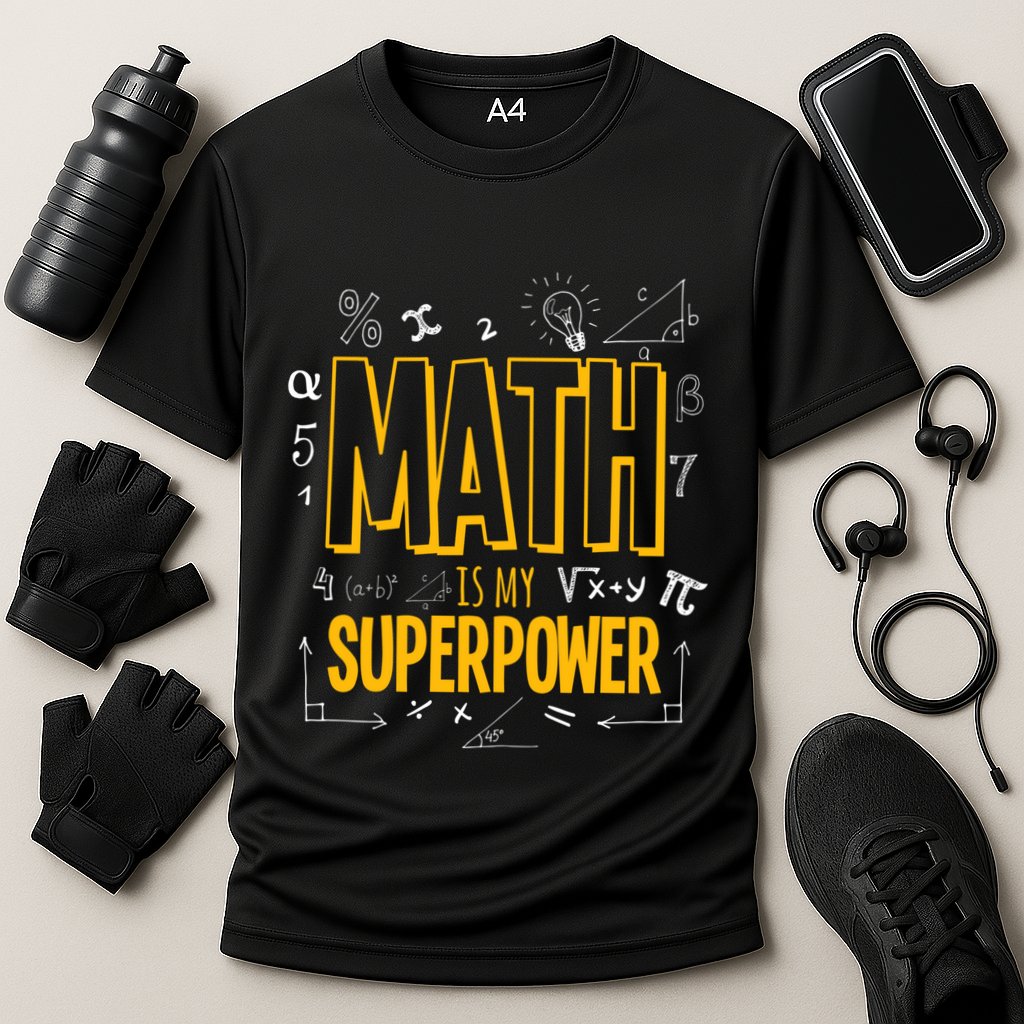 Funny Math Is My Superpower Algebra Lover Steam Gift Performance Shirt
