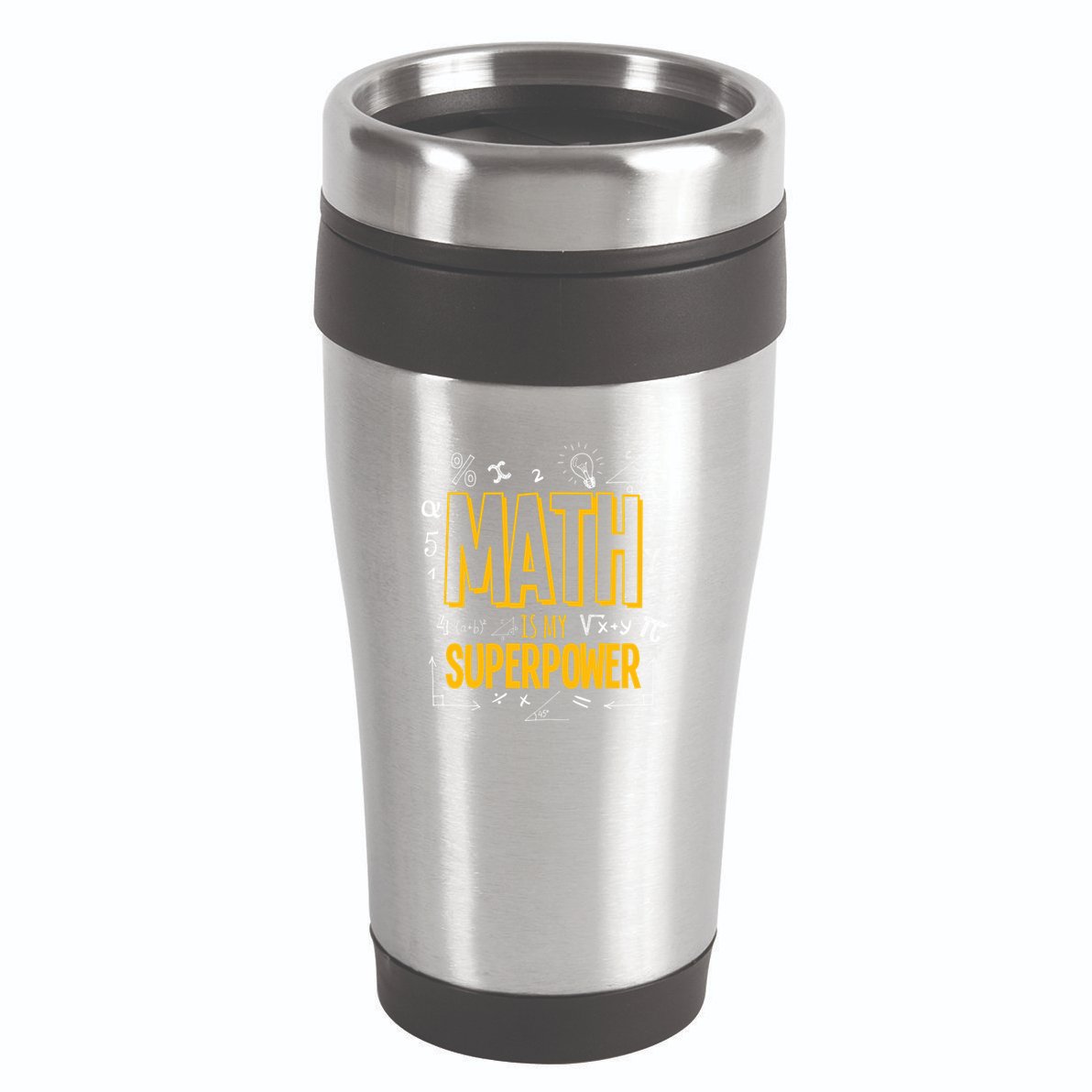 Funny Math Is My Superpower Algebra Lover Steam Gift 16oz Travel Tumbler