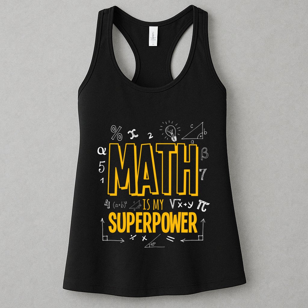 Funny Math Is My Superpower Algebra Lover Steam Gift Womens Tank Top