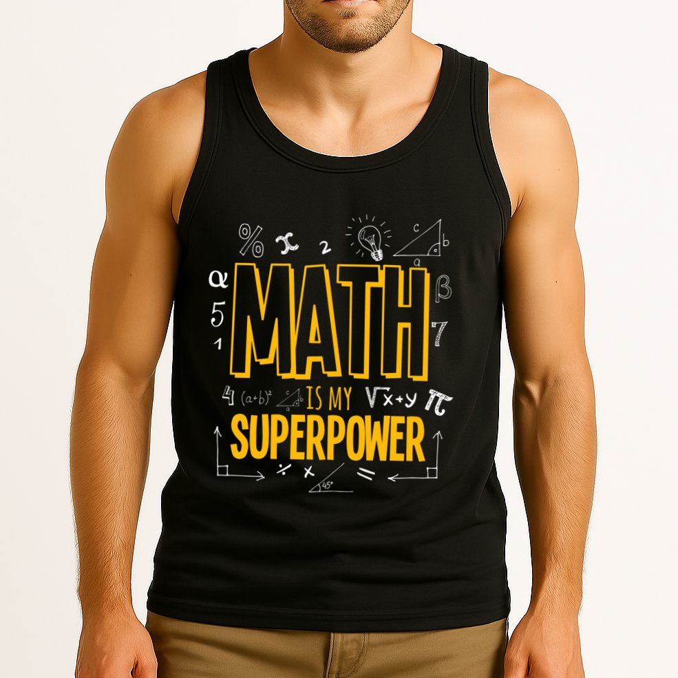 Funny Math Is My Superpower Algebra Lover Steam Gift Tank Top