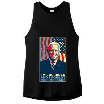 Funny Meme I Am Joe Biden And I Forgot This Message Gift Ladies PosiCharge Tri-Blend Wicking Tank
