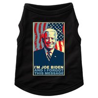 Funny Meme I Am Joe Biden And I Forgot This Message Gift Doggie Tank