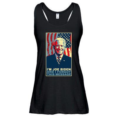 Funny Meme I Am Joe Biden And I Forgot This Message Gift Ladies Essential Flowy Tank