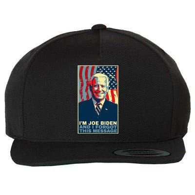Funny Meme I Am Joe Biden And I Forgot This Message Gift Wool Snapback Cap