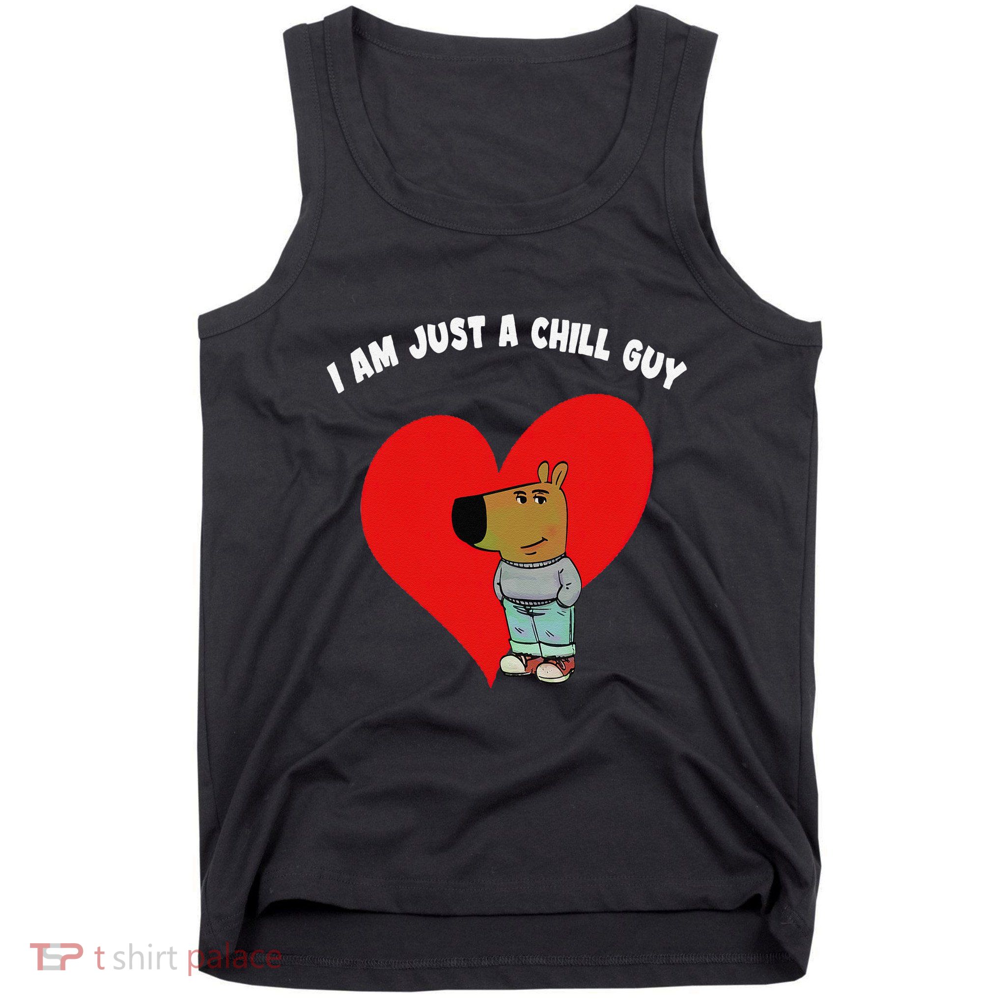 Funny Meme IM Just A Chill Guy Valentine Couple Tank Top