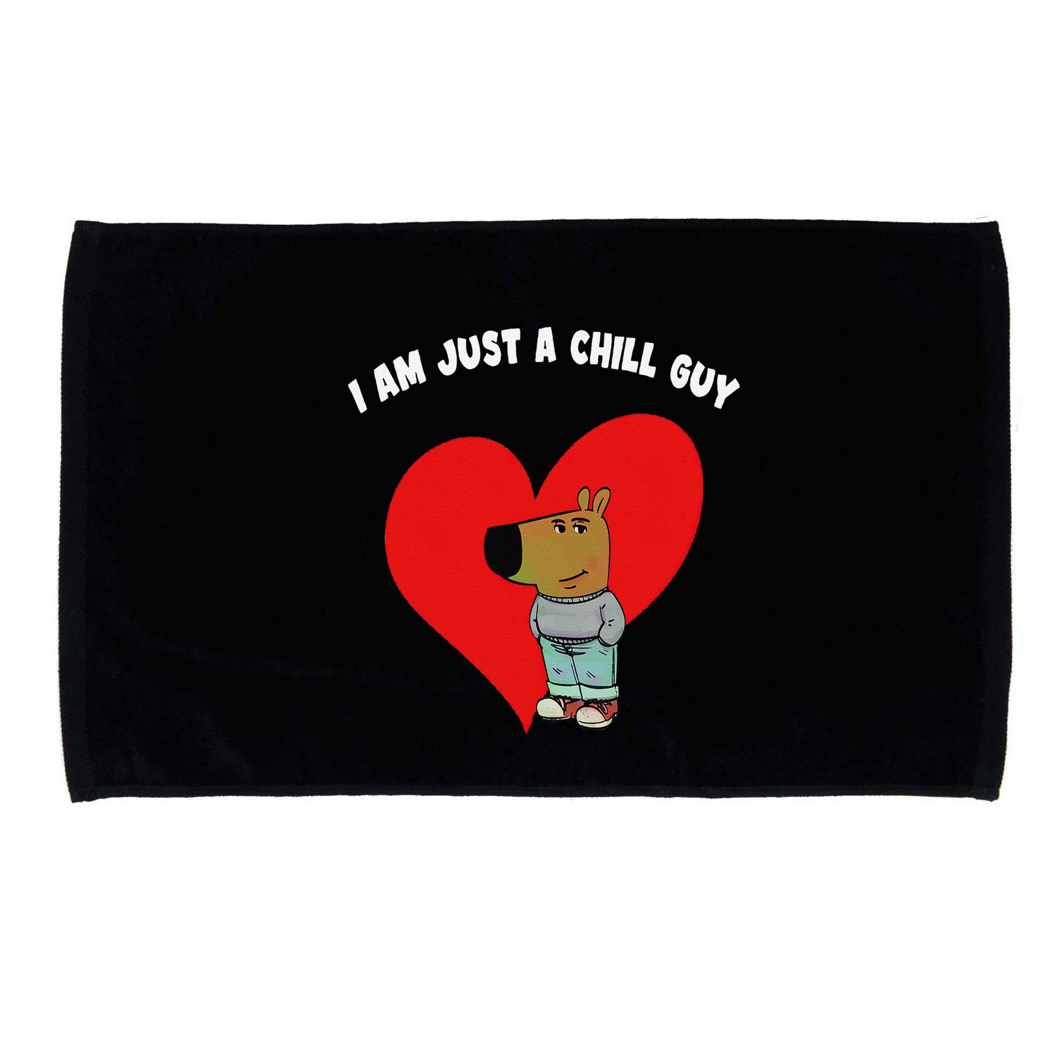 Funny Meme IM Just A Chill Guy Valentine Couple Microfiber Hand Towel