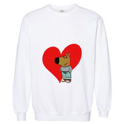 Funny Meme IM Just A Chill Guy Valentine Couple Garment-Dyed Sweatshirt