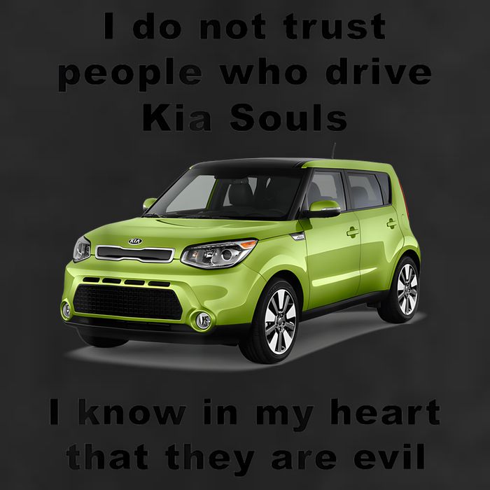 Funny Meme I Do Not Trust People Who Drive Kia Souls Joke 25L Jumbo Tote