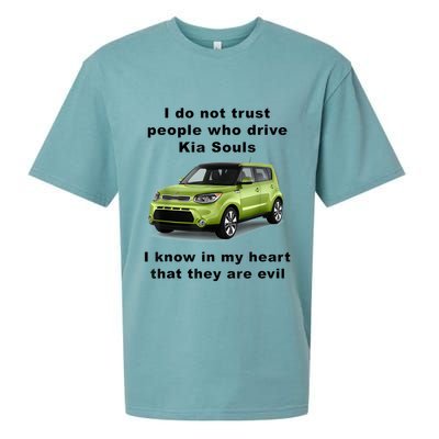 Funny Meme I Do Not Trust People Who Drive Kia Souls Joke Sueded Cloud Jersey T-Shirt