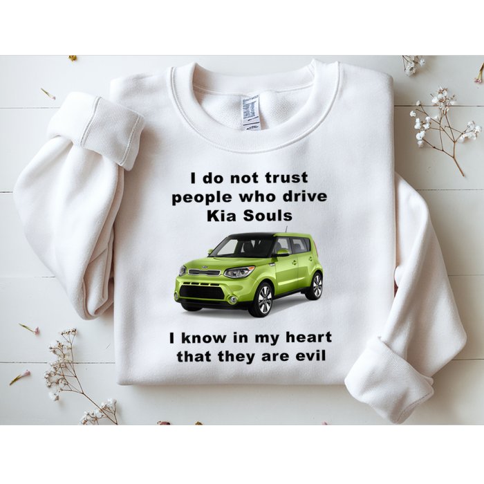 Funny Meme I Do Not Trust People Who Drive Kia Souls Joke Sweatshirt