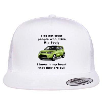 Funny Meme I Do Not Trust People Who Drive Kia Souls Joke Flatbill Hat