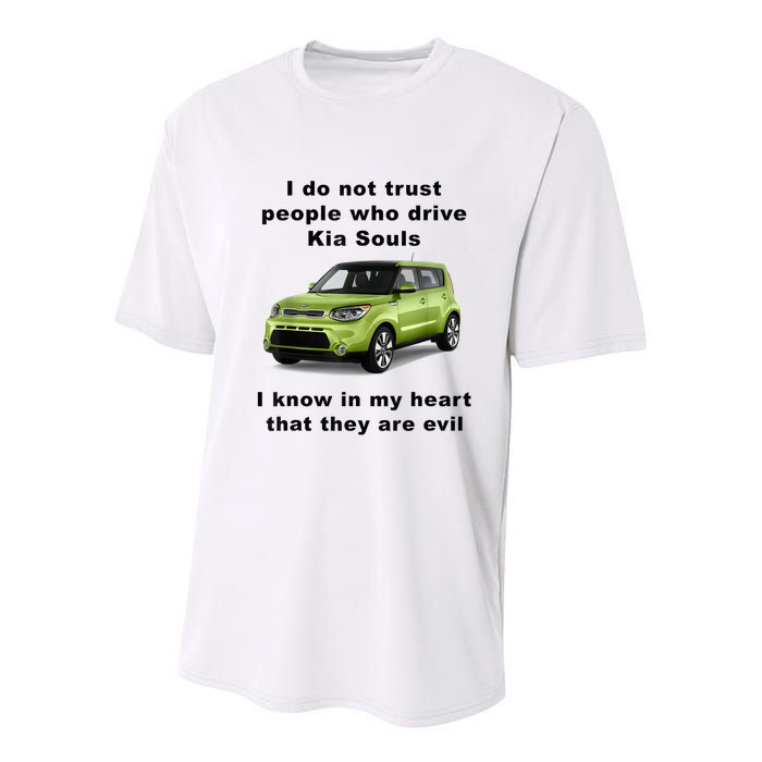 Funny Meme I Do Not Trust People Who Drive Kia Souls Joke Youth Performance Sprint T-Shirt