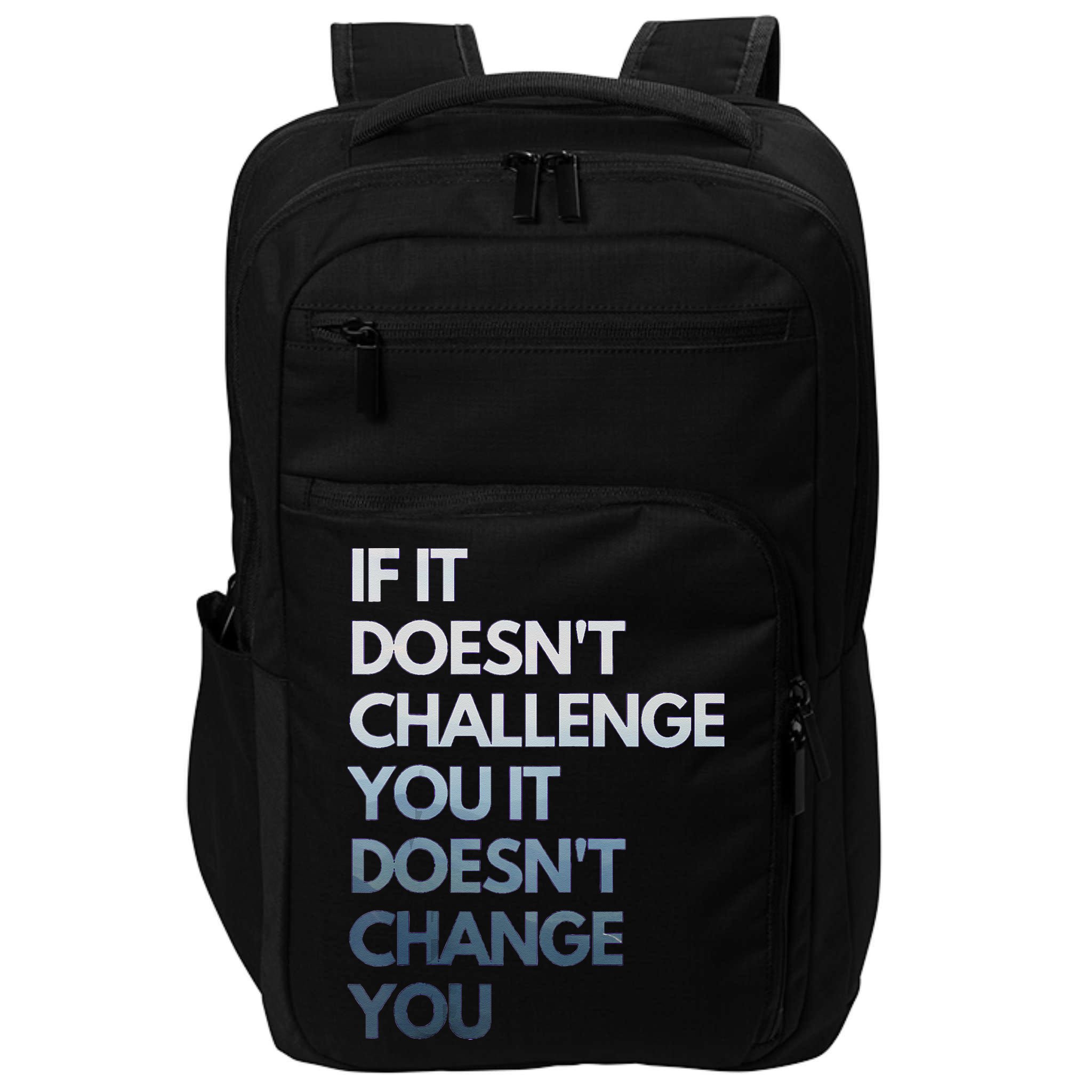 Fitness Motivation Inspirational Quote Fitness Impact Tech Backpack
