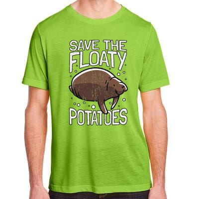 Funny Manatee I Save The Floaty Potatoes I Manatee Adult ChromaSoft Performance T-Shirt