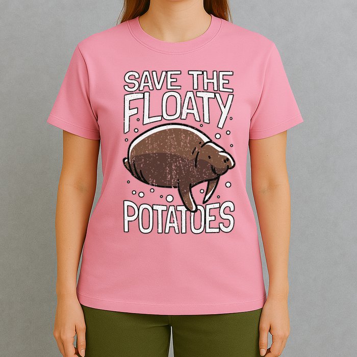Funny Manatee I Save The Floaty Potatoes I Manatee T-Shirt