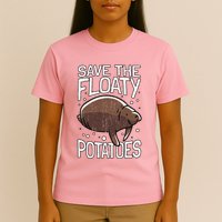 Funny Manatee I Save The Floaty Potatoes I Manatee T-Shirt