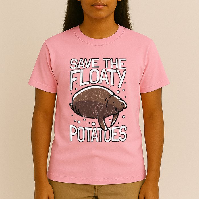 Funny Manatee I Save The Floaty Potatoes I Manatee T-Shirt