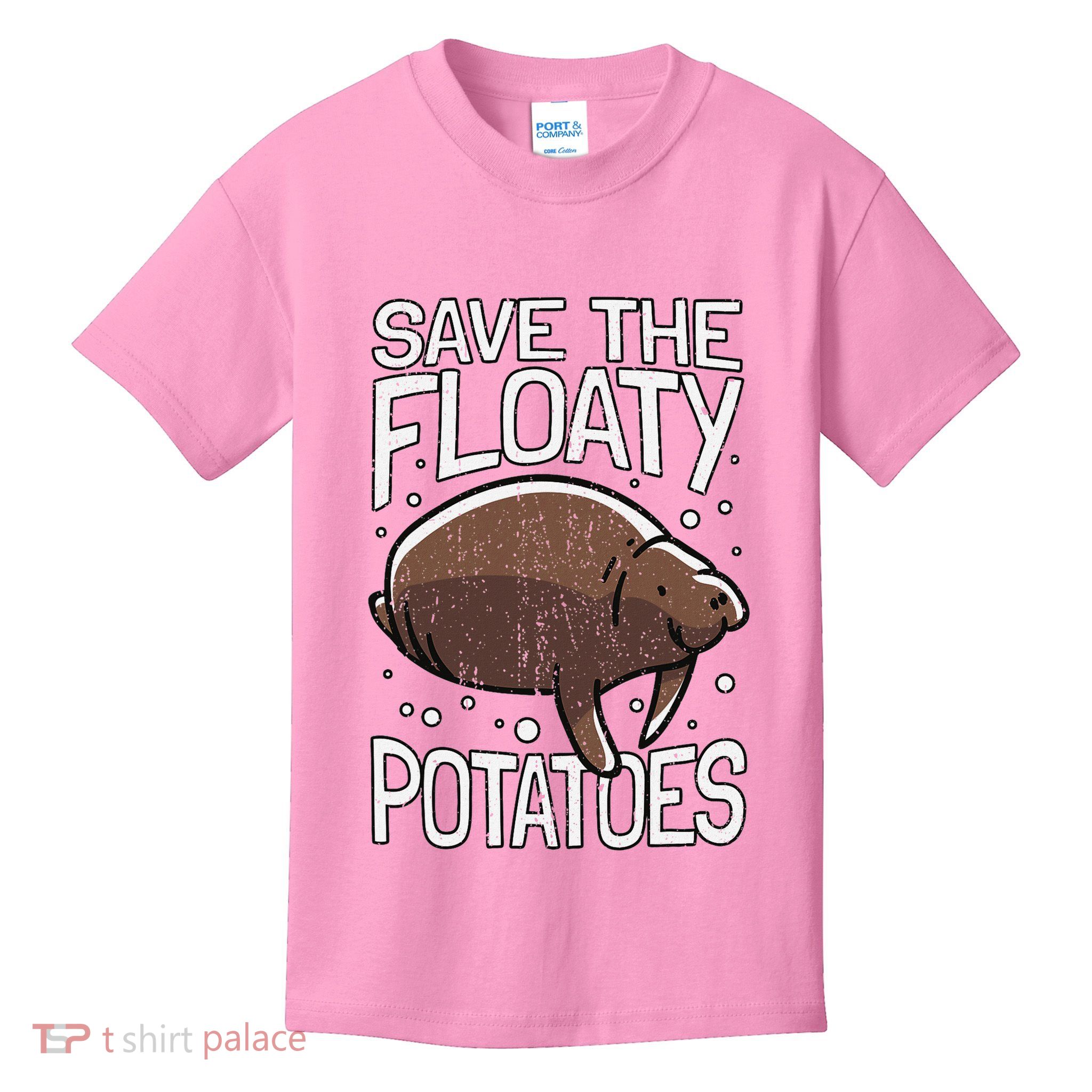 Funny Manatee I Save The Floaty Potatoes I Manatee Kids T-Shirt