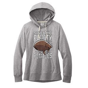 Funny Manatee I Save The Floaty Potatoes I Manatee Women's Fleece Hoodie