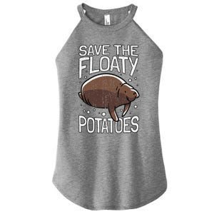 Funny Manatee I Save The Floaty Potatoes I Manatee Women's Perfect Tri Rocker Tank