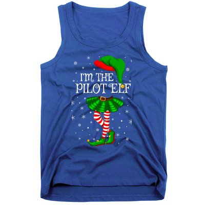 Family Matching Im The Pilot Elf Christmas Gift Tank Top