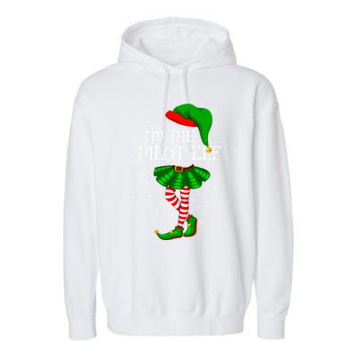 Family Matching Im The Pilot Elf Christmas Gift Garment-Dyed Fleece Hoodie