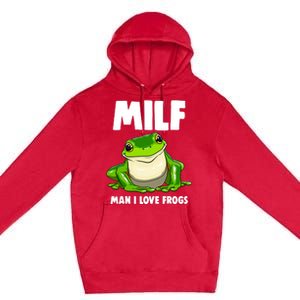 Funny Man I Love Frogs Tee Shirts Frog Love Premium Pullover Hoodie