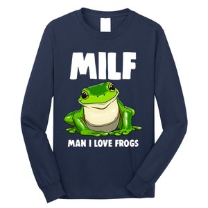 Funny Man I Love Frogs Tee Shirts Frog Love Long Sleeve Shirt