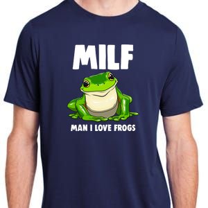 Funny Man I Love Frogs Tee Shirts Frog Love Adult ChromaSoft Performance T-Shirt