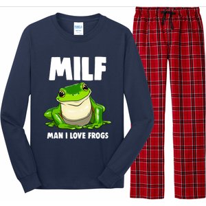 Funny Man I Love Frogs Tee Shirts Frog Love Long Sleeve Pajama Set