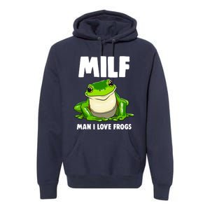 Funny Man I Love Frogs Tee Shirts Frog Love Premium Hoodie