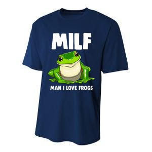 Funny Man I Love Frogs Tee Shirts Frog Love Performance Sprint T-Shirt