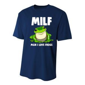 Funny Man I Love Frogs Tee Shirts Frog Love Youth Performance Sprint T-Shirt