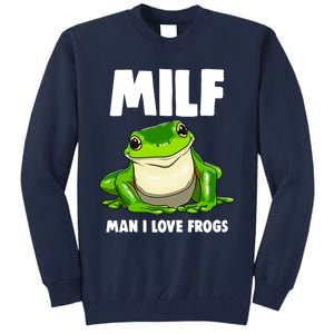 Funny Man I Love Frogs Tee Shirts Frog Love Tall Sweatshirt