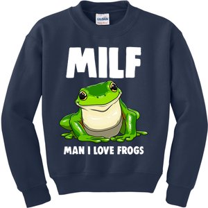 Funny Man I Love Frogs Tee Shirts Frog Love Kids Sweatshirt