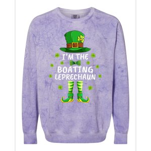 Family Matching I'm The Boating Leprechaun St Patrick's Day Gift Colorblast Crewneck Sweatshirt