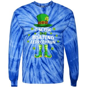 Family Matching I'm The Boating Leprechaun St Patrick's Day Gift Tie-Dye Long Sleeve Shirt