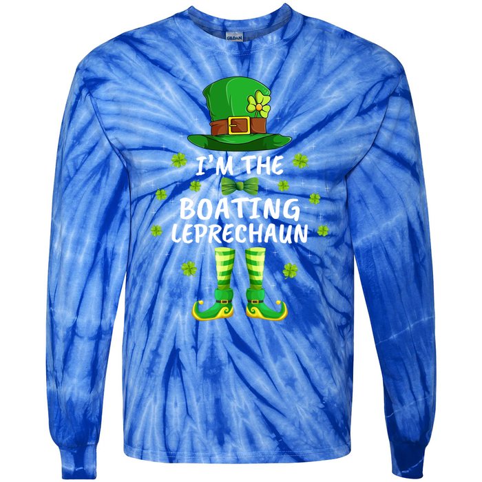 Family Matching I'm The Boating Leprechaun St Patrick's Day Gift Tie-Dye Long Sleeve Shirt