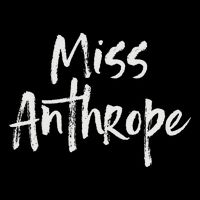 Funny Misanthrope Introvert Antisocial Design. Miss Anthrope Flat Bill Trucker Hat