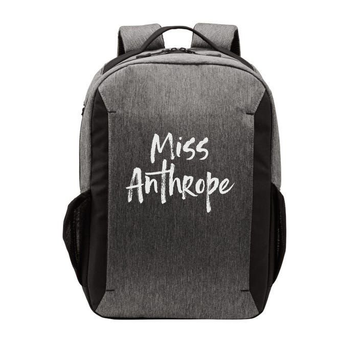Funny Misanthrope Introvert Antisocial Design. Miss Anthrope Vector Backpack