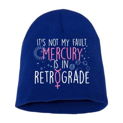Funny Mercury In Retrograde Astrology Cute Gift Short Acrylic Beanie