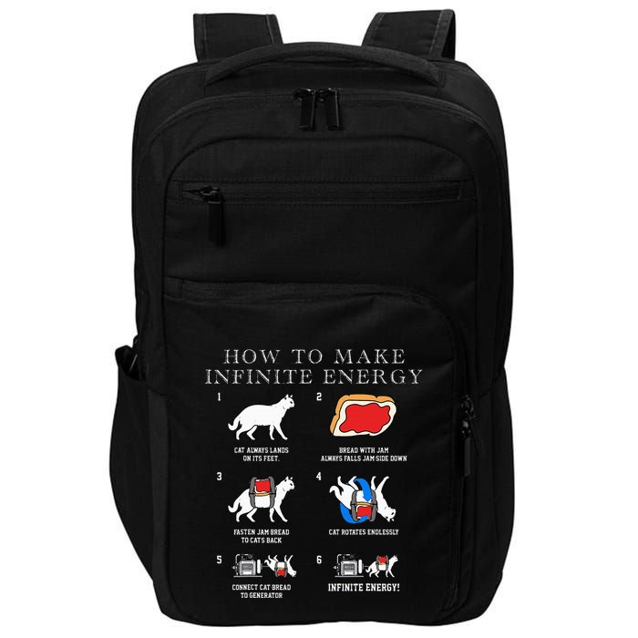 Funny Math Infinite Energy Cat And Mechanical Engineering Impact Tech Backpack