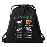 Funny Math Infinite Energy Cat And Mechanical Engineering Drawstring Bag