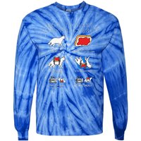 Funny Math Infinite Energy Cat And Mechanical Engineering Tie-Dye Long Sleeve Shirt